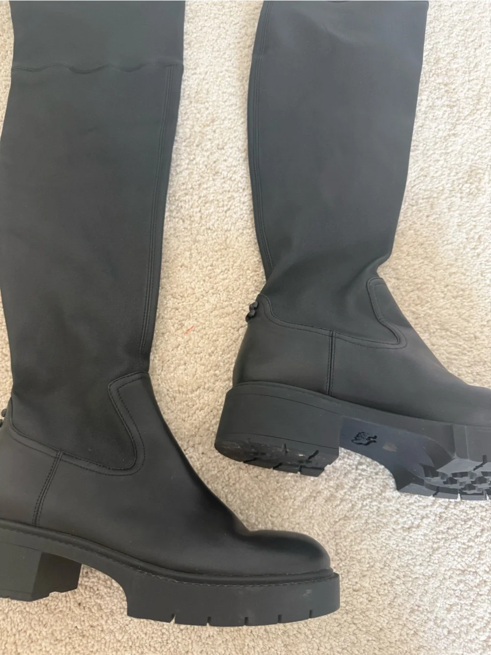 Coach Boots Lisa Over-The-Knee in Black Leather